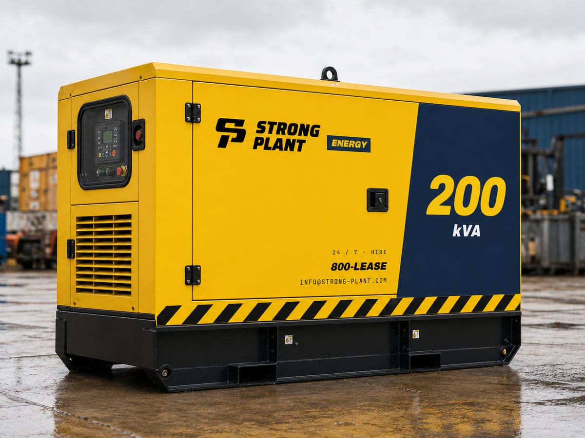 200 kVA generator on construction site