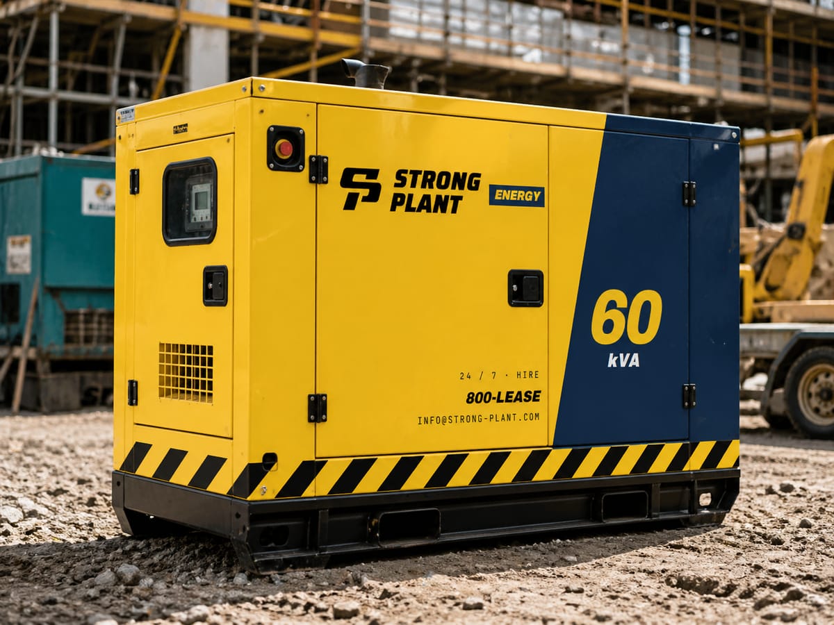 60 kVA Strong Plant generator on site