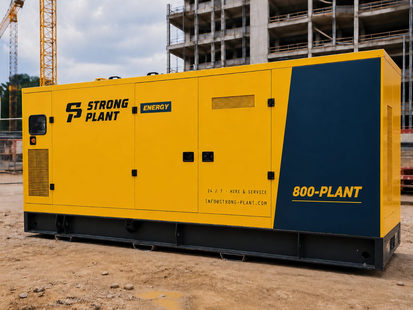 800 kVA generator on construction site