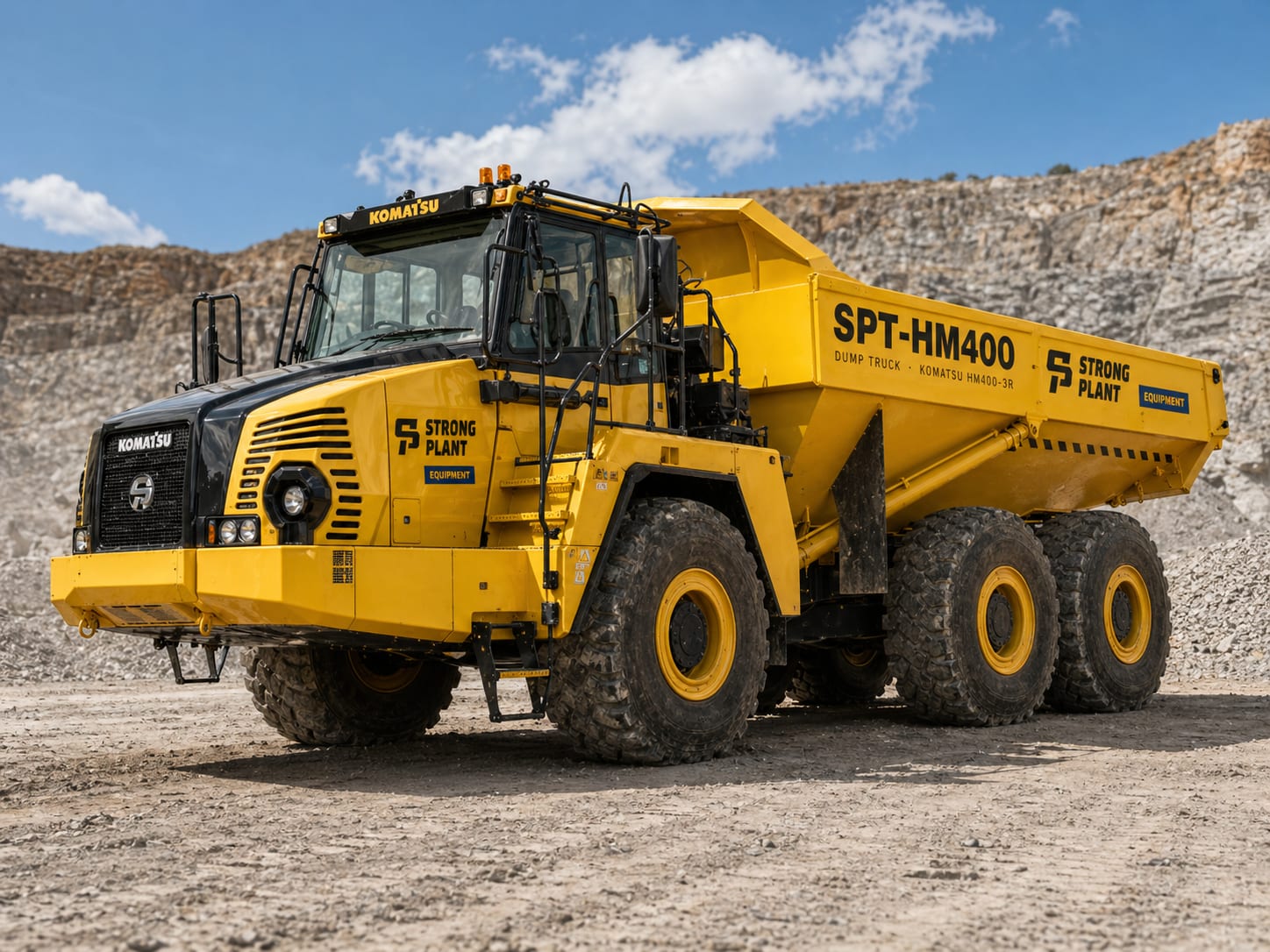 Articulated dump truck on a Northern Emirates quarry site
