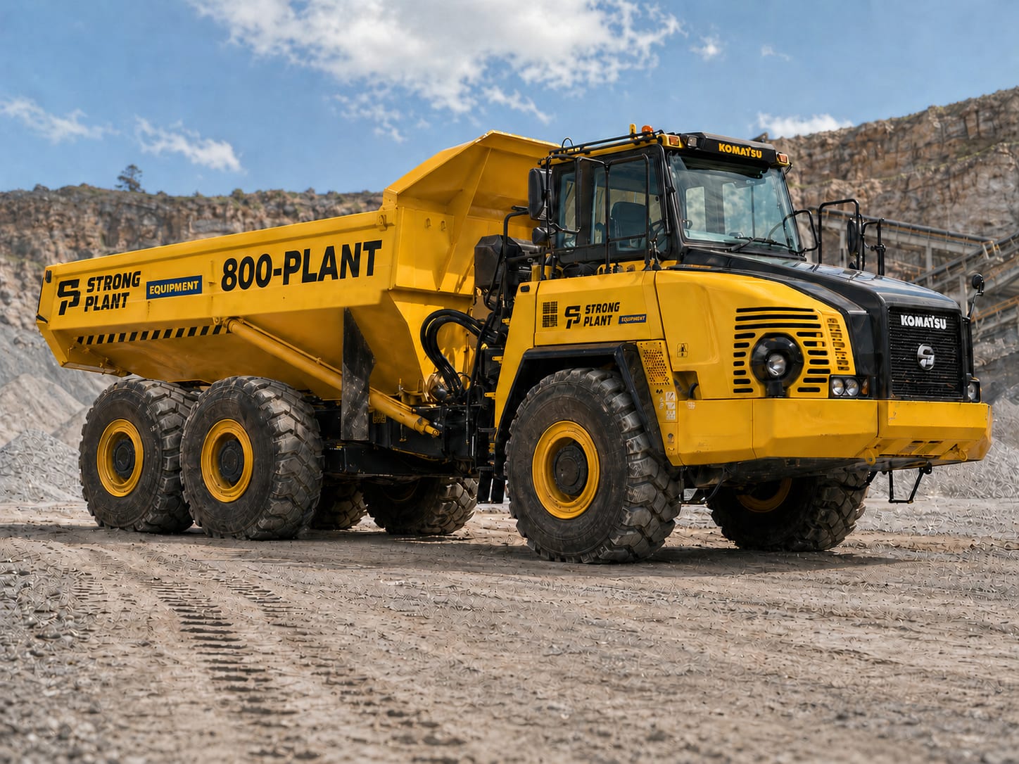 Articulated dump truck on a Northern Emirates quarry site