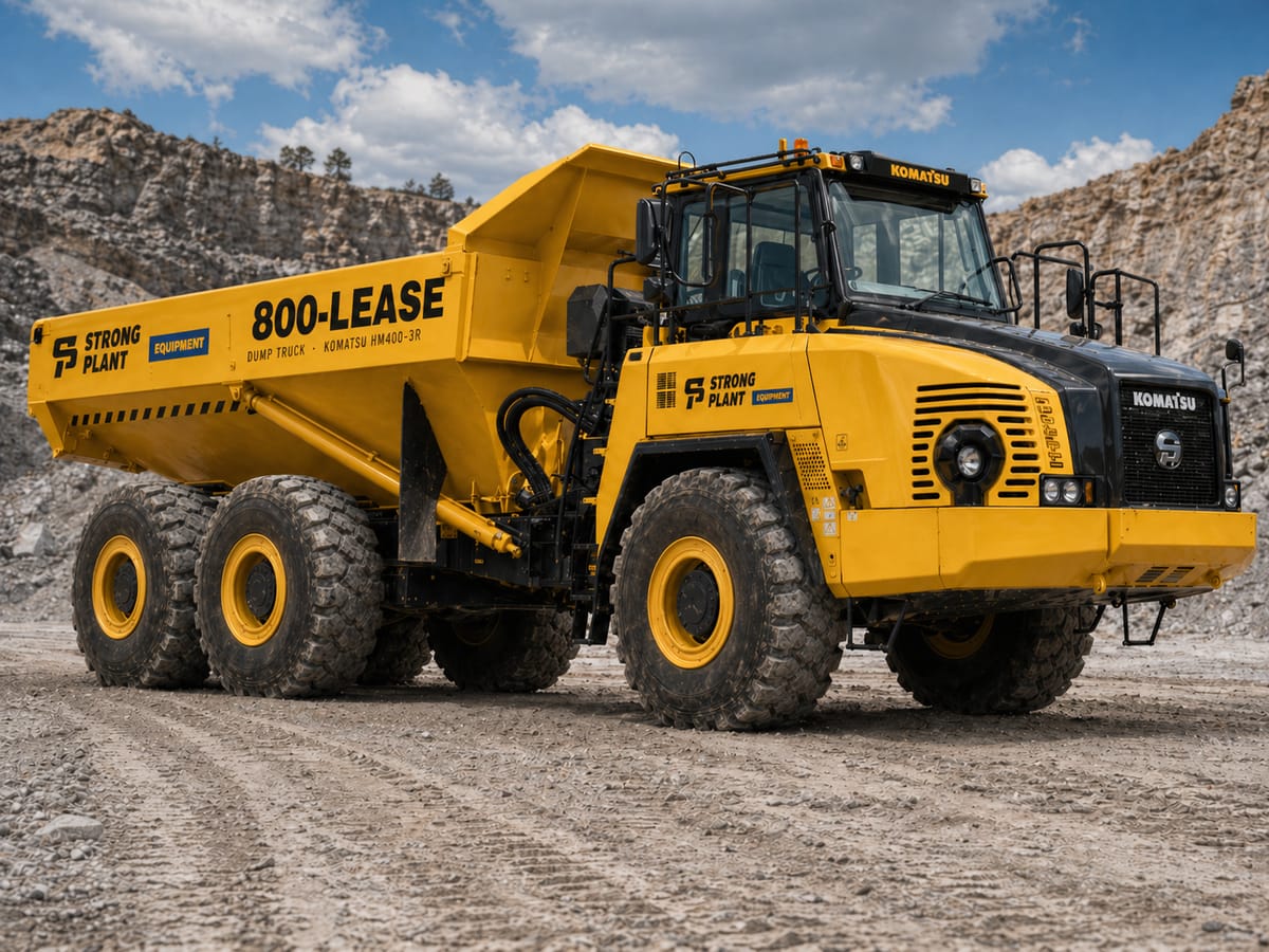 Articulated dump truck ready for site mobilisation